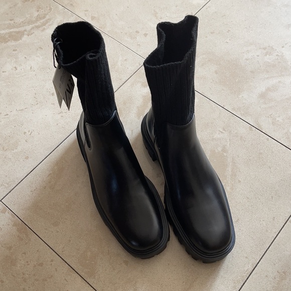 Zara sock style ankle boots - Picture 7 of 10